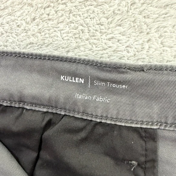 AG Adriano Goldschmied Mens 33x32 Kullen Slim Trouser Gray Chino Pants Italian - Picture 7 of 13